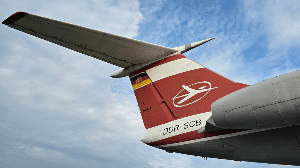 Heckflosse der Interflug-Tupolew
